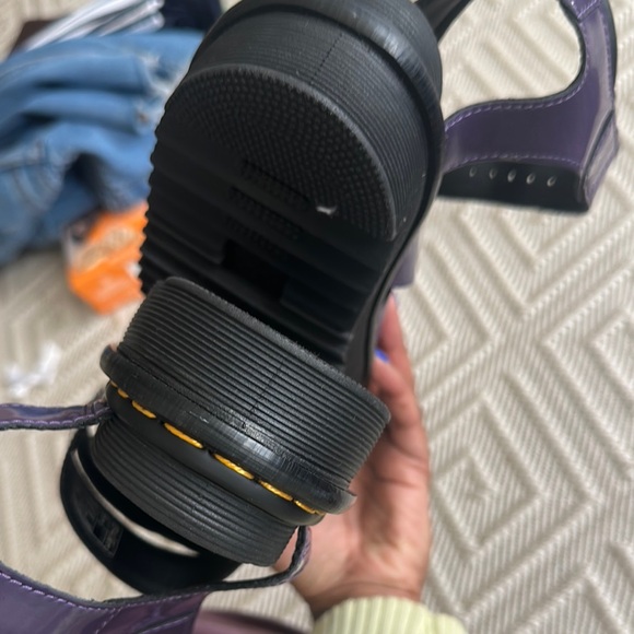 Dr. Martens Purple and Black Platform Sandals - Picture 4 of 5